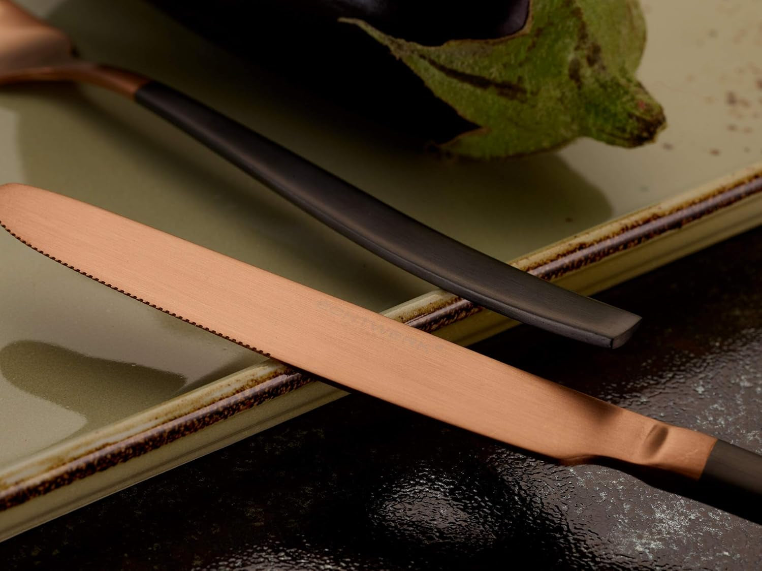 Juego de cubiertos Echtwerk Positano Due-Bronze, Black Edition, 20 piezas, 4 personas Cocina Naty Shop