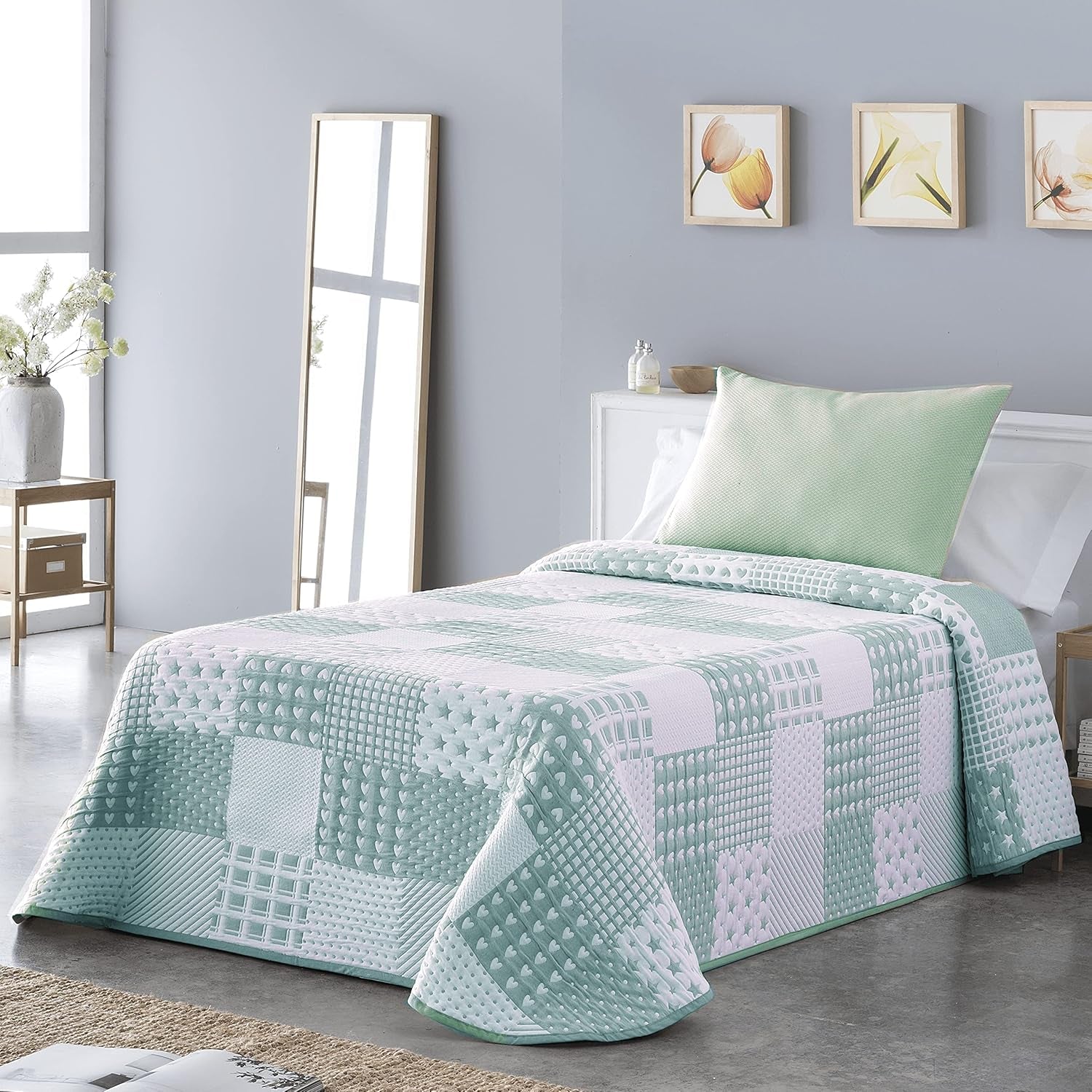 Colcha Sofia 21 light Para camas de matrimonio de 180 y 200 cm, Colcha Para camas de 180 y 200 cm, Camas y Mantas Gris Besuche den VIALMAN-Store Greetings Cama 180: 270Cm X 270Cm