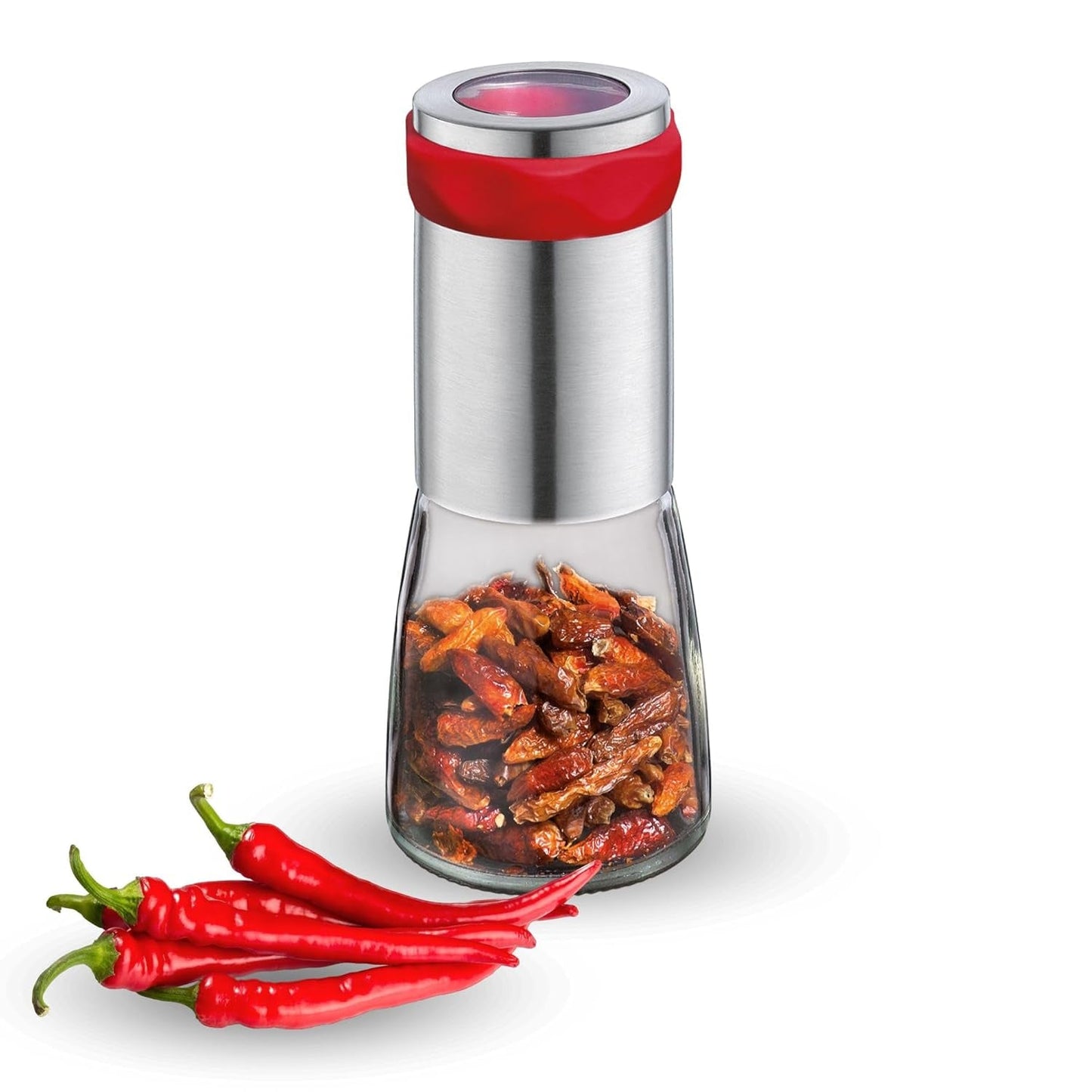 Molinillo de pimiento picante Cilio PICCANTE, Ø 6,5 cm, A: 14,5 cm, con tapa de cierre Molinillos y cortadores Naty Shop Default Title