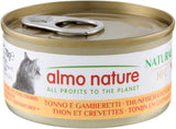 Almo Nature HFC Comida húmeda natural para gatos - Atún y camarones, paquete de 24 (24 x 70 g)