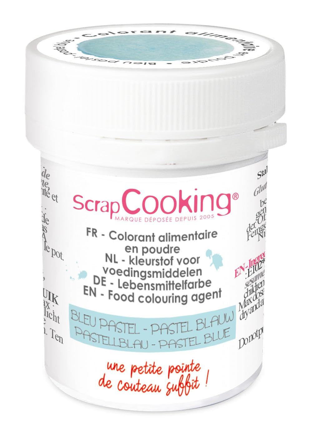 Scrapcooking - Colorante artificial azul pastel en polvo 5 g