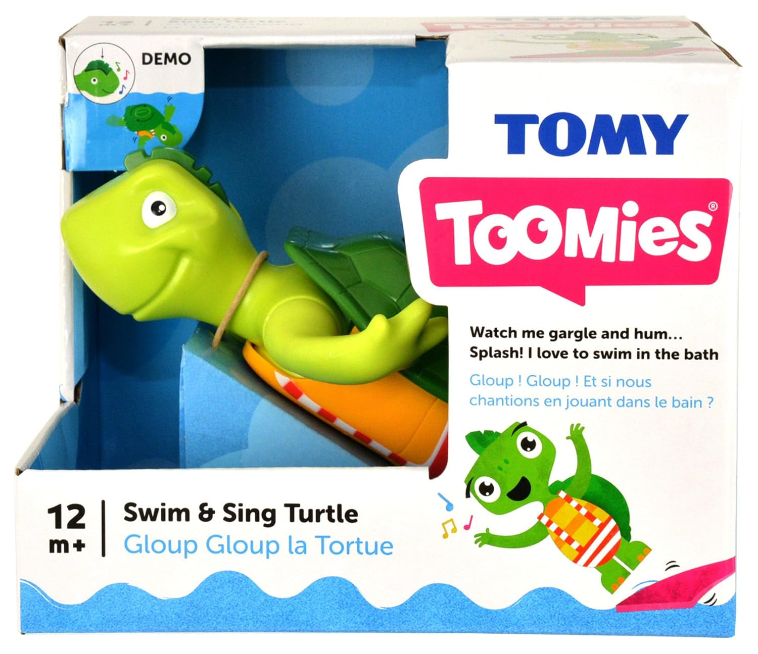 TOMY Juguete acuático para niños "Plantschi la tortuga cantante" juguete multicolor de alta calidad para niños con música, combina juguete de baño y juguete musical, ¡a partir de 12 meses! Juguete de baño para jugar en el agua Jucarii Bebe Naty Shop