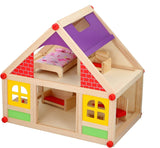 Marionetas de Madera - Casa de muñecas de madera con muebles y muñecos - 11 piezas Casas de Muñecas Naty Shop