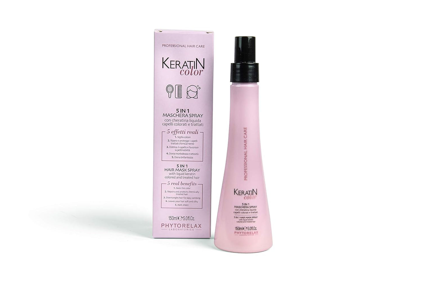 Phytorelax Mascarilla Capilar 5en1 Spray - 1 ml - Sin Siliconas, Sin Parabenos - Hidratación - Cabello Seco, Cabello Rizado Naty Shop Mascarilla Capilar Default Title