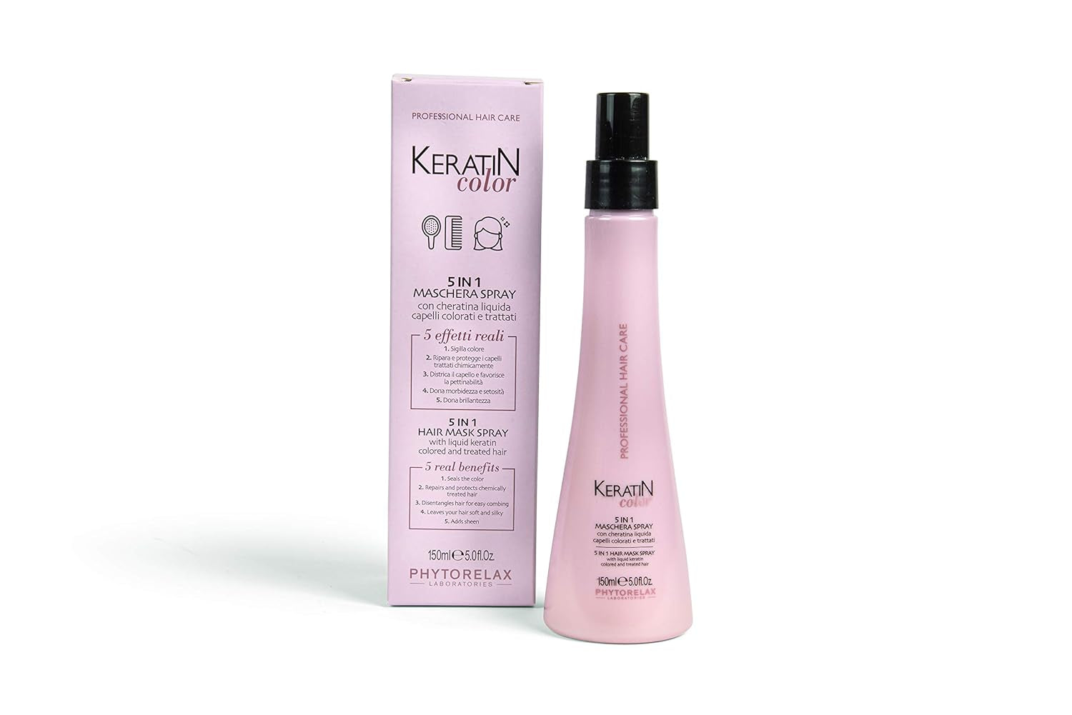 Phytorelax Mascarilla Capilar 5en1 Spray - 1 ml - Sin Siliconas, Sin Parabenos - Hidratación - Cabello Seco, Cabello Rizado Naty Shop Mascarilla Capilar Default Title