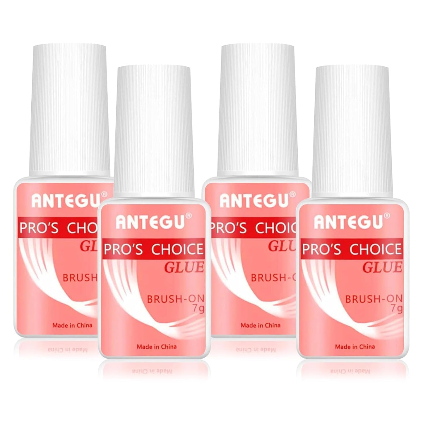 Pegamento para uñas extrafuerte: incluye cepillo, 4 pegamentos para extensiones de uñas de 7 g, pegamento para puntas acrílicas y pegamento para uñas artificiales.
