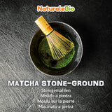 Naturalebio Té Matcha Grado Ceremonial en Polvo Té verde original de Japón. Té verde Matcha de grado ceremonial en polvo elaborado en Uji, Kioto. Ideal para beber, cocinar y tomar café con leche. Caja de 30g.