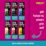 Decocino Pasta colorante liposoluble Set de 6 - 6 x 15 g - Colorante alimentario en rojo, blanco, verde, amarillo, azul y negro, ideal para colorear tartas, fondant y cremas - Sin azoicos ni gluten