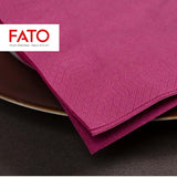- Servilletas de Papel Desechables, Ideales para Aperitivos y Cócteles, Paquete de 100 Servilletas, Tamaño 24X24, 4 Capas, 2 Capas, Color Burdeos, Papel 100% Pura Celulosa, Certificado Fsc