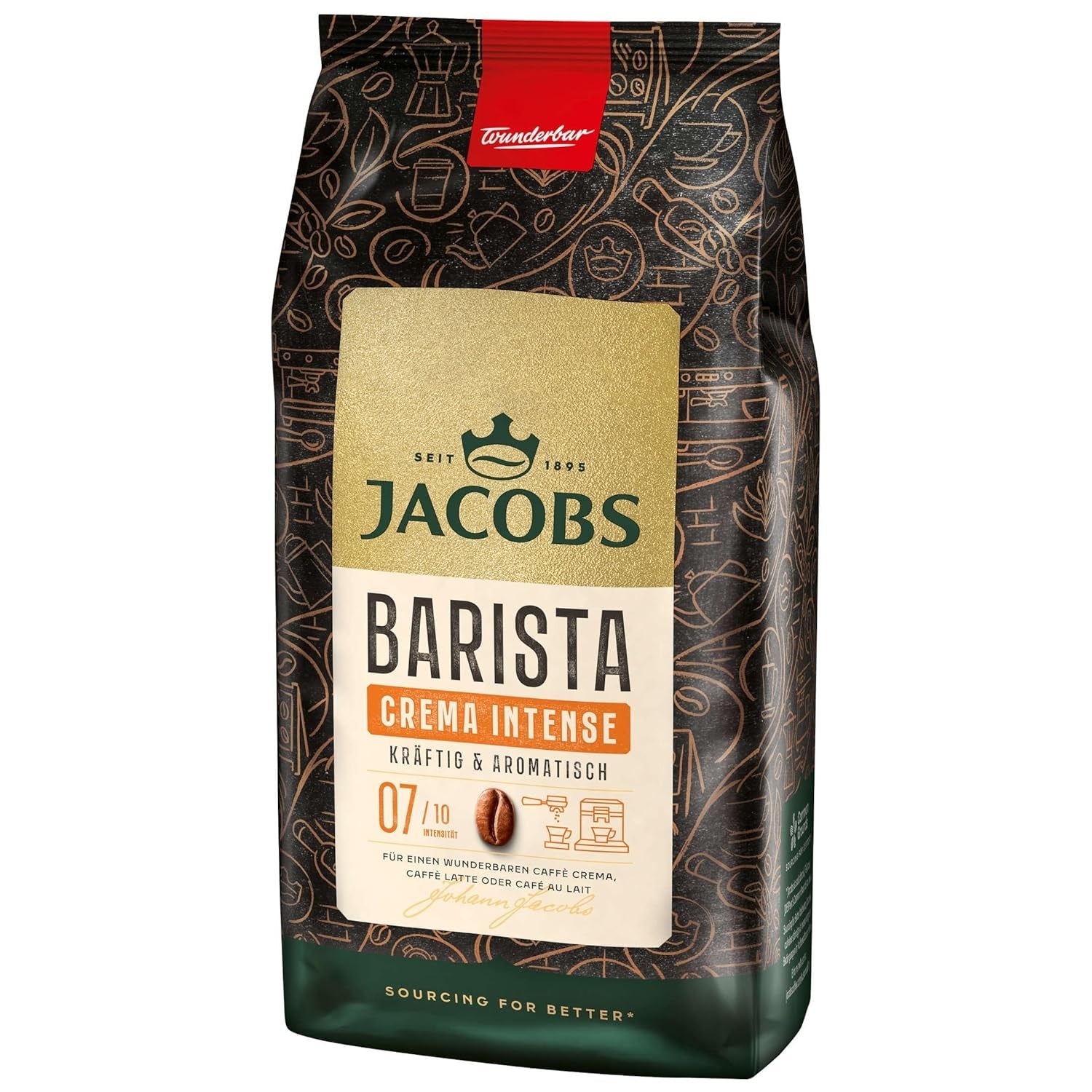 Café entero en grano JACOBS Barista Editions Crema Intensa (4 x 1 kg)