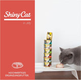 GimCat ShinyCat en gelatina Thunfisch mit Lachs - Nassfutter mit Fisch und Taurin für Katzen - 24 dosis (24 x 70 g)