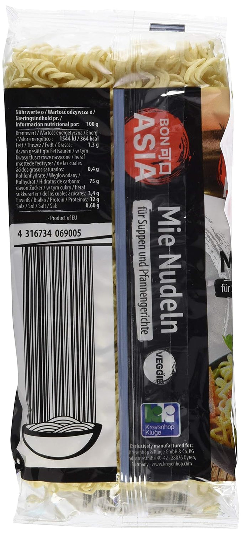 BONASIA Mie Noodle, sin Ei, 250 g