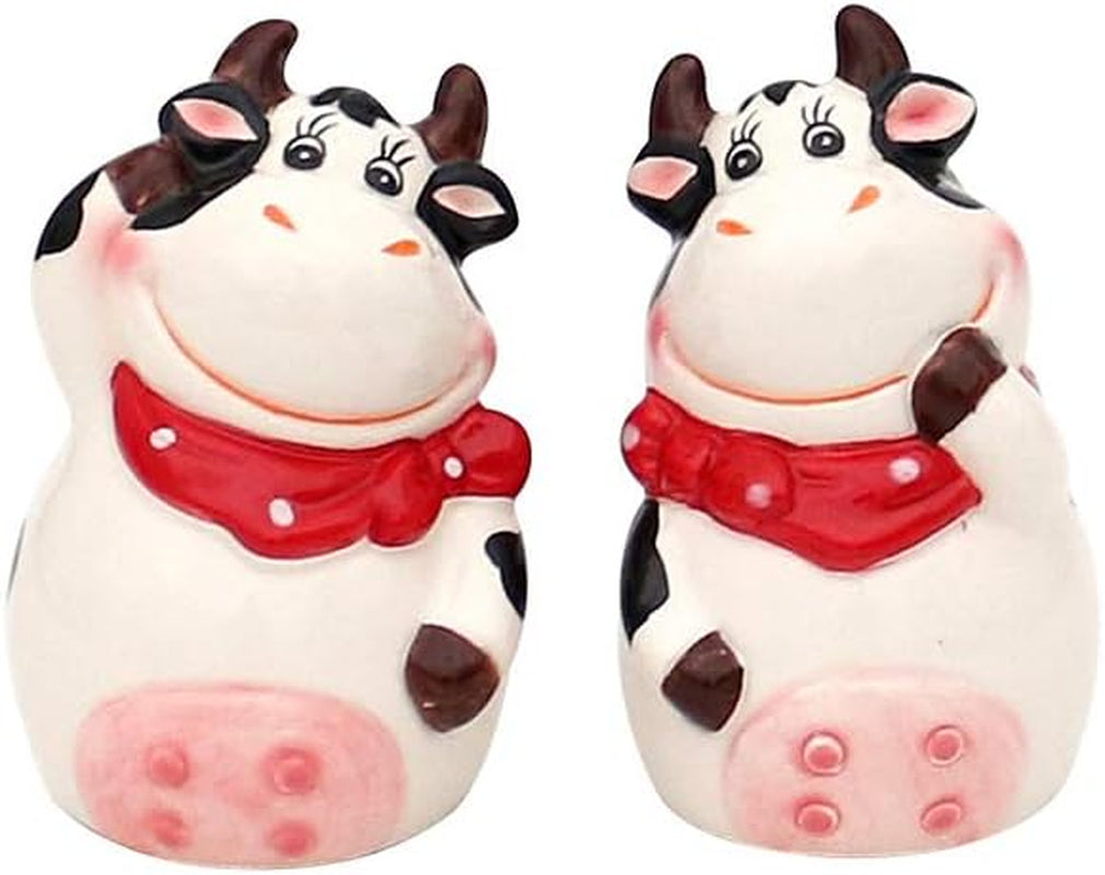 Caja de almacenamiento de cerámica de vaca Dekohelden24, aprox. 12 x 11 x 20,5 cm, 20 Cajas para guardar alimentos Naty Shop Juego de 2