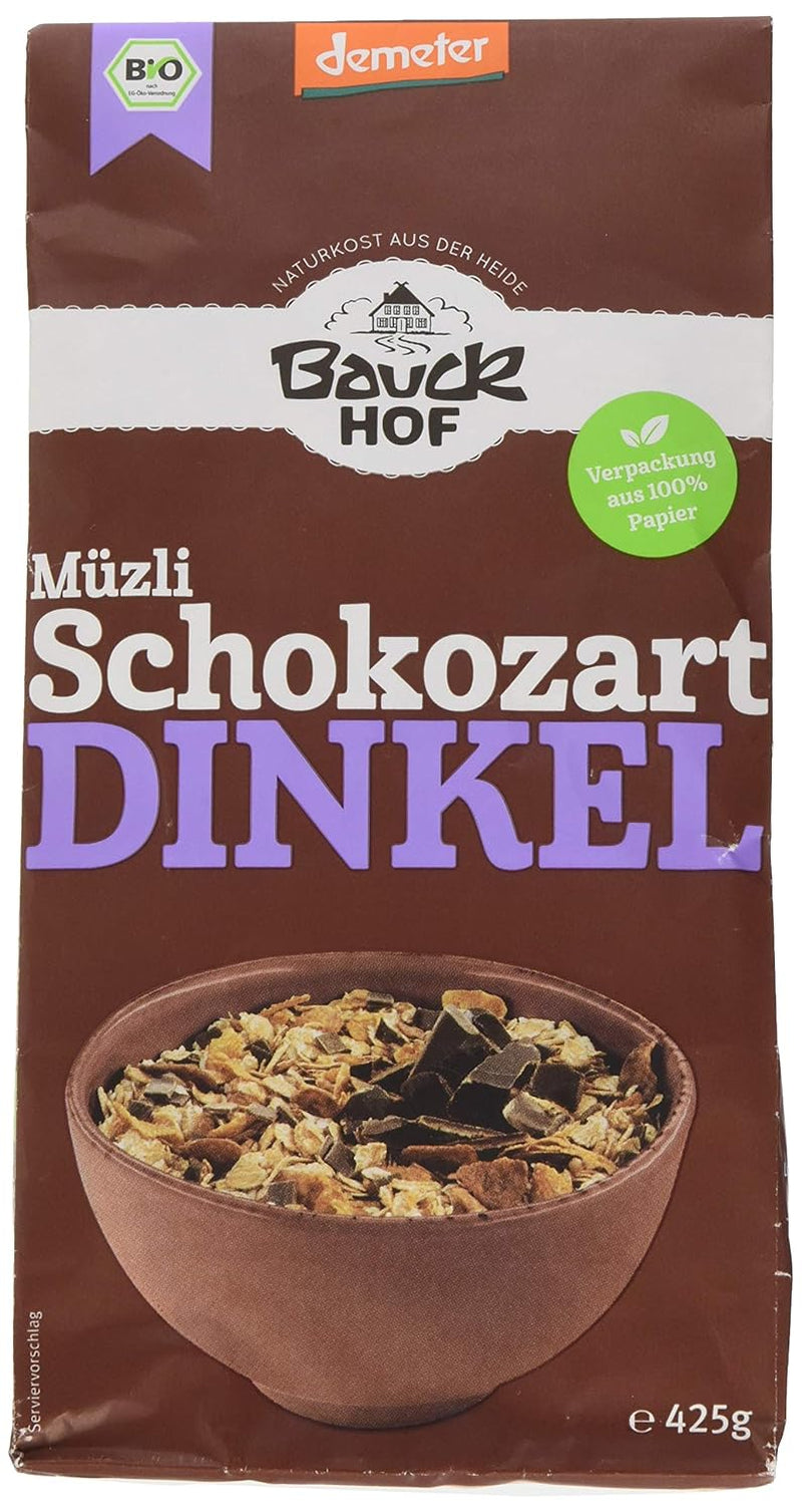 Bauck HOF Dinkelmüsli Schokozart, 425G (1Er Pack) Cereales Naty Shop 425 G (1Er Pack)