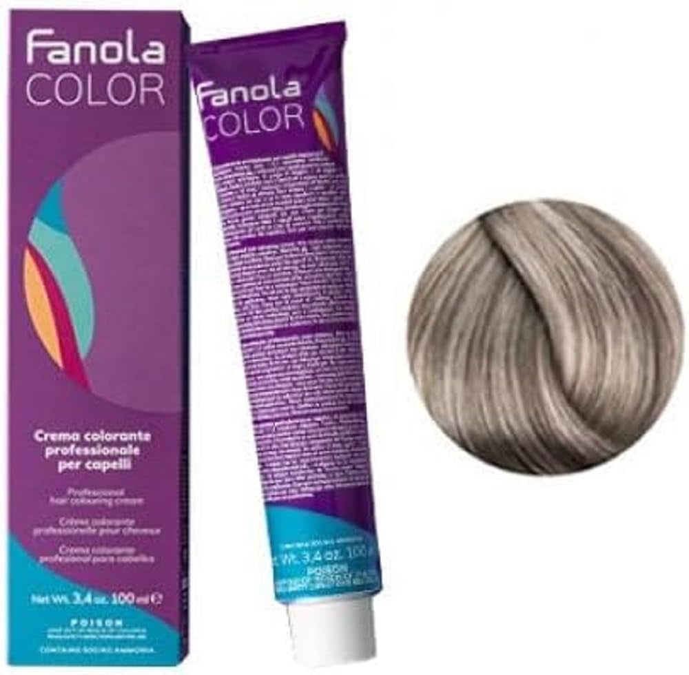 Fanola crema colore Crema colorante 7.0 Rubio, 100 ml Tinte para el cabello Naty Shop 9.11 Rubio claro intenso ceniza