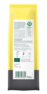Lebensbaum Earl Grey Té negro clásico con bergamota natural y aceite de limón, armonioso, aromático, 100% orgánico, suelto, 100 g