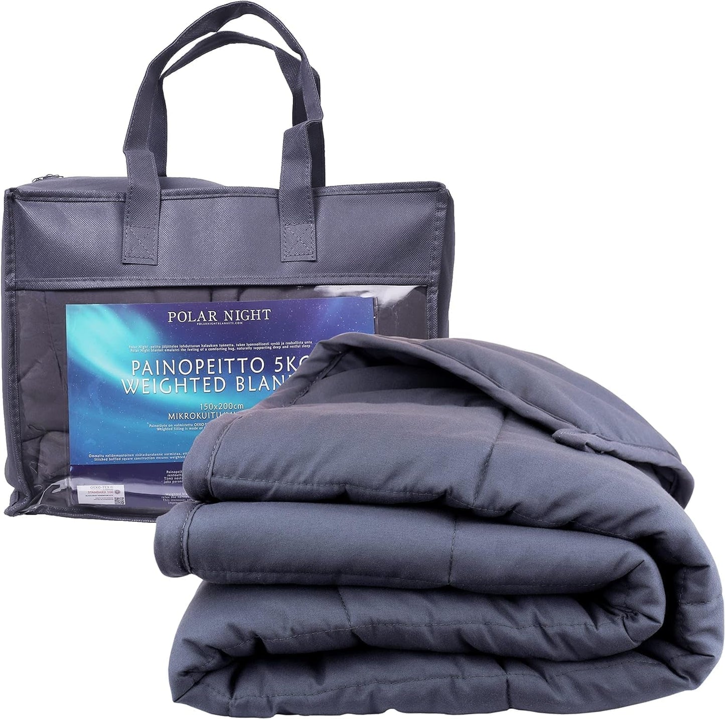 Manta lastrada Noche Polar para adultos 150 X 200 Cm, 9 Kg - Manta lastrada para sueño profundo, manta pesada, manta terapéutica fabricada en 100% microfibra, manta relajante Edredón Estándar Oeko-Tex® 100 Camas y Mantas Noche Polar 155 X 220 Cm 13,0 kilogramos