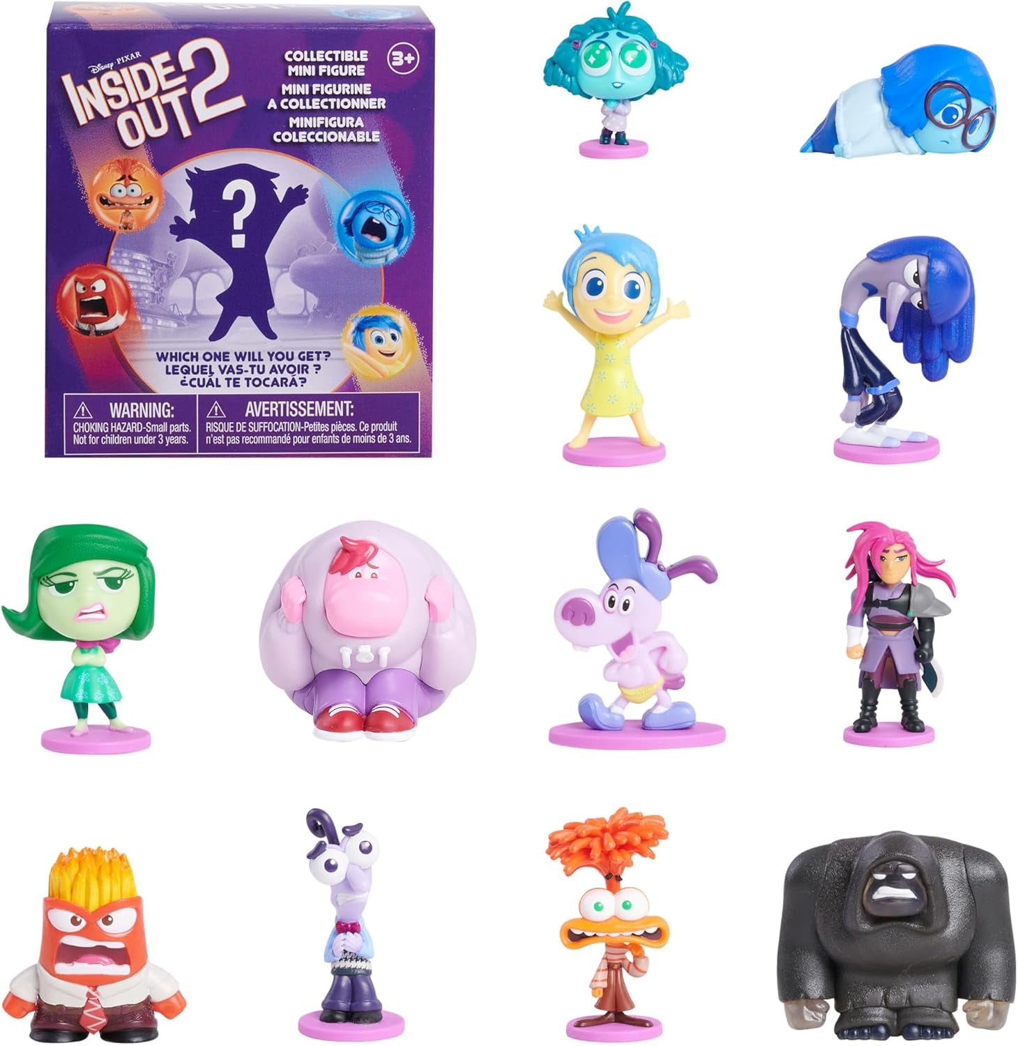 Just Play Disney y Pixar Inside Out 2 Minifiguras Figuras coleccionables de 2,5 cm a 6,4 cm de altura Juguetes para niños de 3 años en adelante Figuras de acción Naty Shop Minifiguras