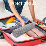 Rollo para el cuello con funda, almohada de viaje de espuma viscoelástica de 11 x 45 cm, almohada para el cuello de felpa lavable por puntos para aliviar el dolor de cuello, almohada para el cuello para el hogar, la oficina, viajes, yoga, cilindro redondo, almohadas ortopédicas cervicales Naty Shop