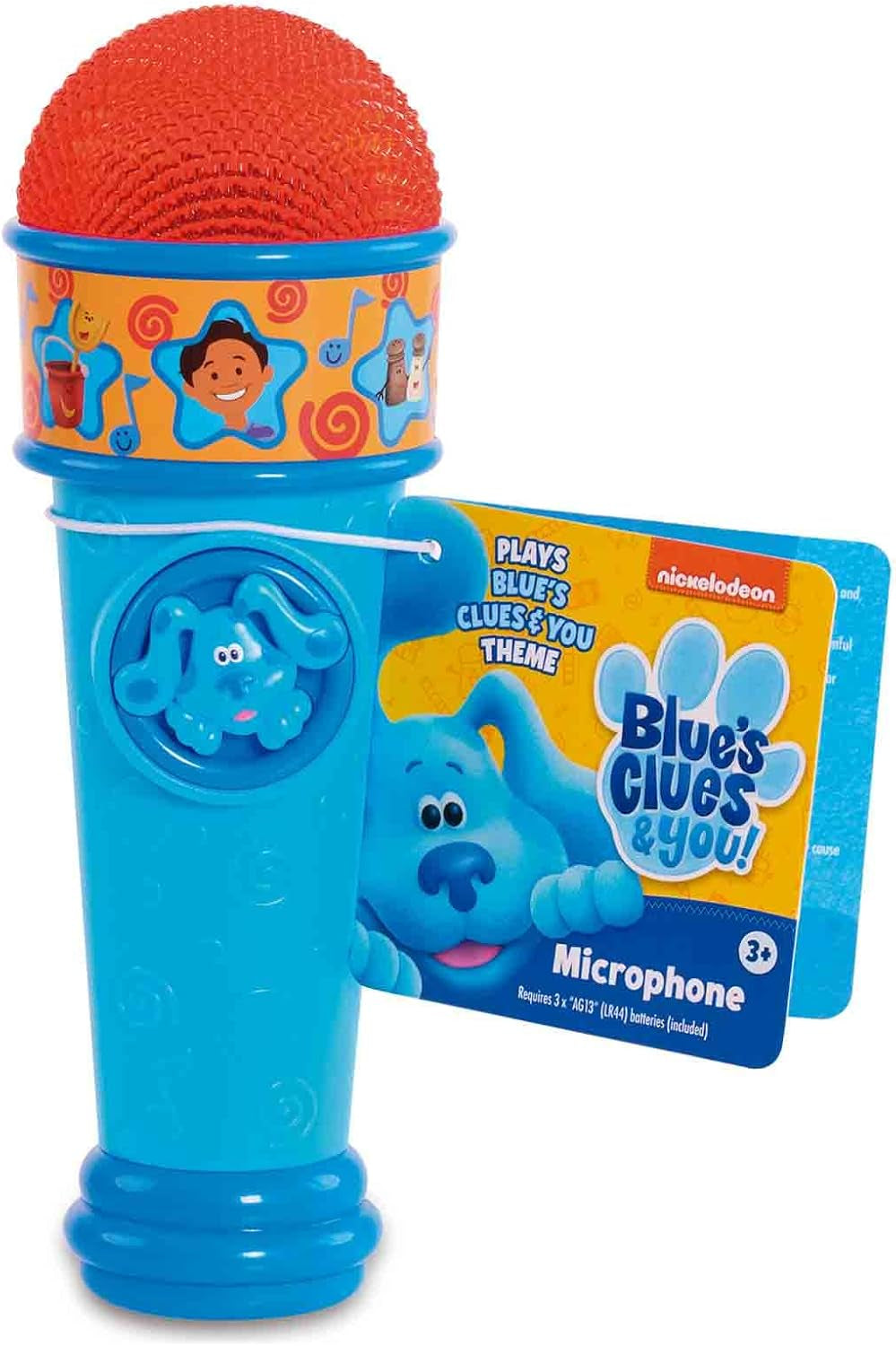 Azul y Puntas Micrófono Azul Juguete para Perros Pistas de Blues Serie de Dibujos Animados Canción para niños y niñas de 3 años en adelante Multicolor Bebe Naty Shop Toys Título predeterminado