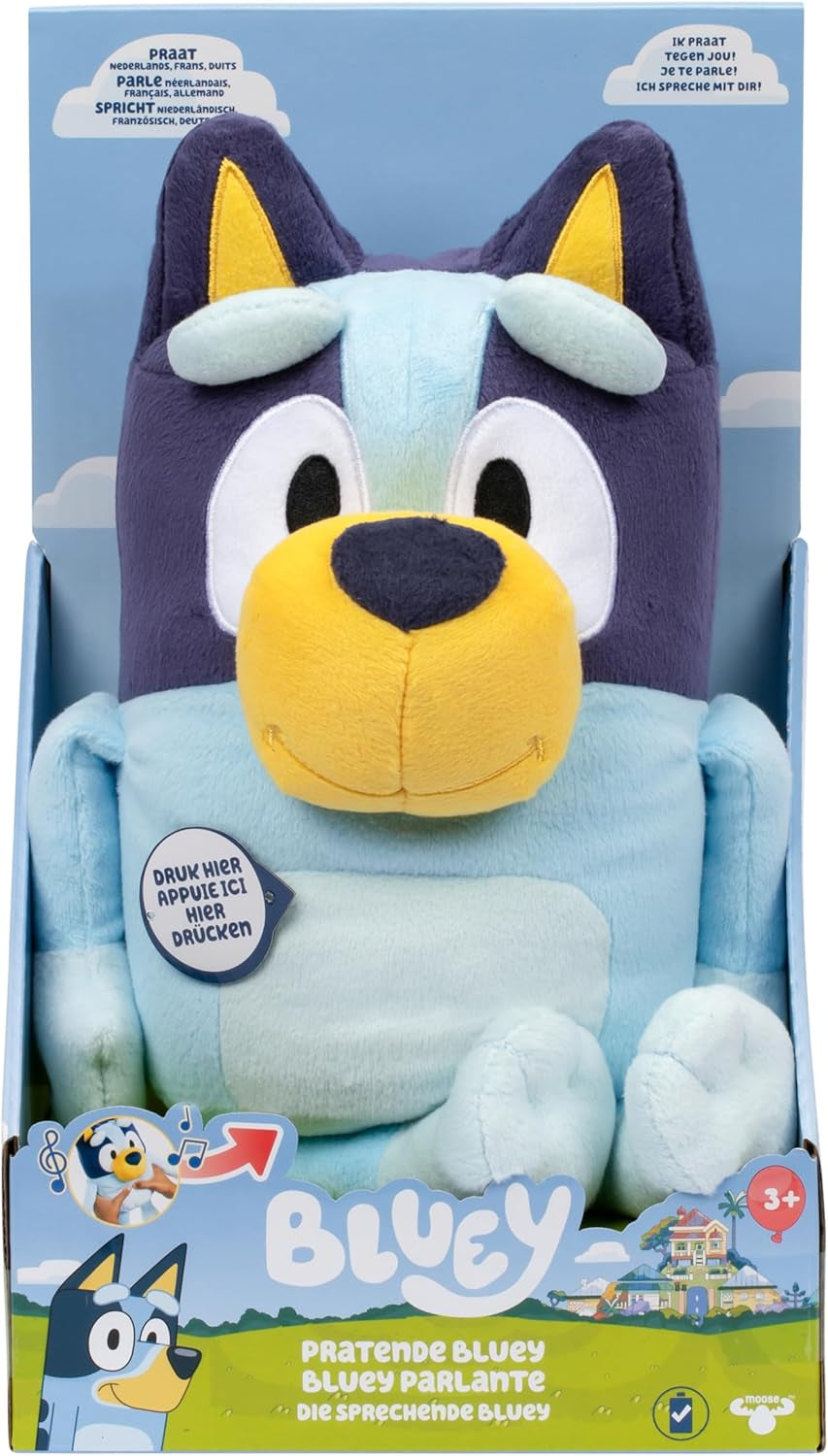 Peluche Bluey con efectos de sonido, Peluche funcional, Peluche interactivo, Peluche que habla, Peluche (33 cm) Naty Shop Dolls Default Title