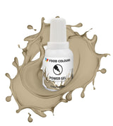 Colorante alimentario en gel, beige, color champán, 20 g. Colorante alimentario para una amplia gama de aplicaciones para decoración de tartas, tartas, natas, bizcochos, glaseado real, macarons.