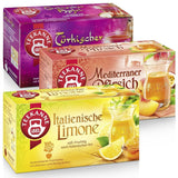 Teekanne Juego de Té 3 Surtidos, Limón Italiano, Melocotón Mediterráneo y Manzana Turca, 155g