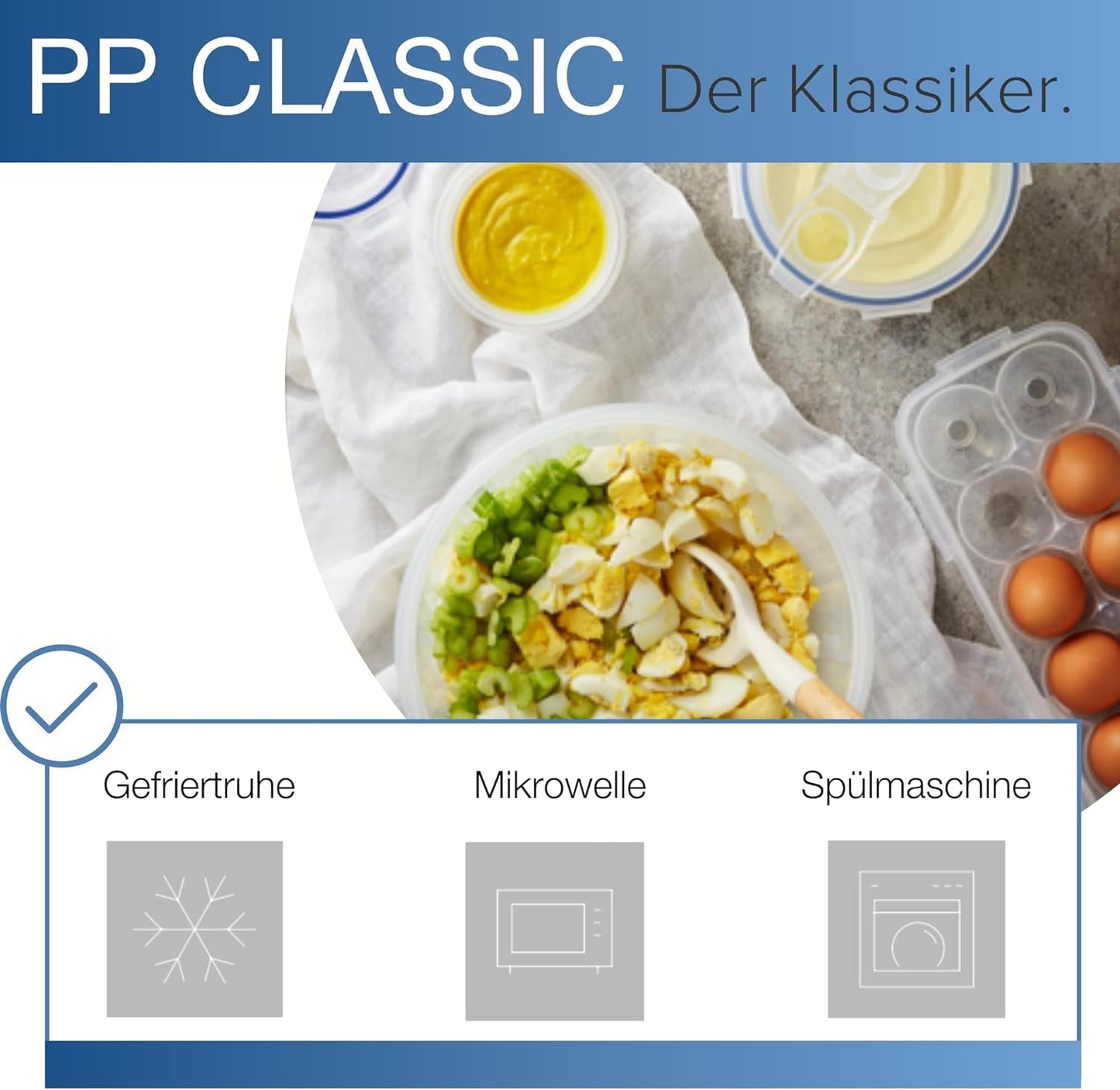 LocknLock PP Classic juego de tarros de almacenamiento de alimentos 5 piezas | 180ml, 350ml, 600ml, 870ml, 3,6L | 100% hermético al aire y al agua | sin BPA | organizador de congeladores y frigoríficos | Cajas para guardar alimentos Naty Shop aptas para lavavajillas y microondas.