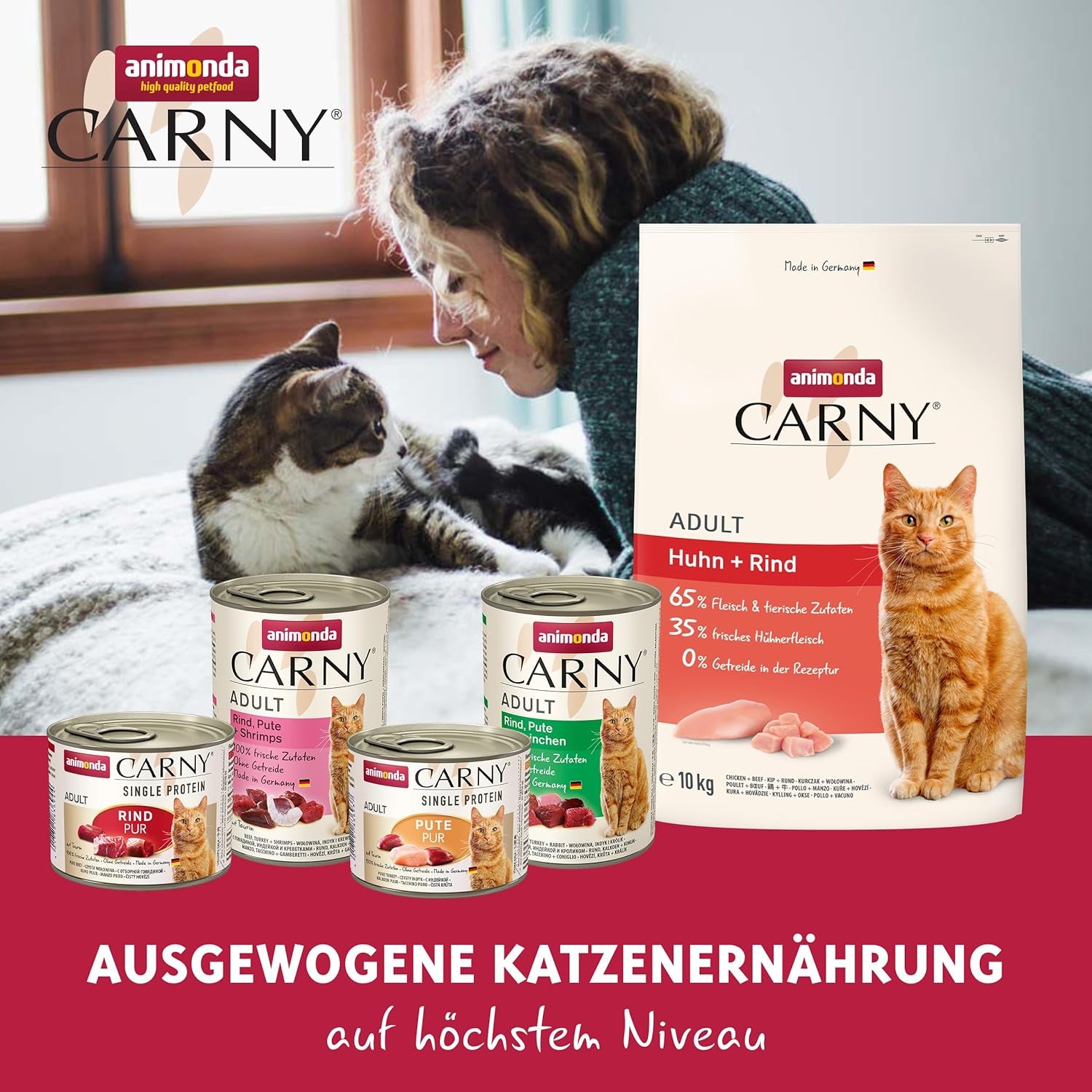 Adult Pure & Mild comida húmeda para gatos con pollo y hierba gatera (32 x 100 g), para gatos sensibles, sin cereales ni azúcar, comida húmeda con pollo de fácil digestión