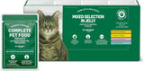 Amazon Comida húmeda para gatos adultos sin cereales Selección mixta en gelatina 4,8 kg (48 paquetes de 100 g cada uno)