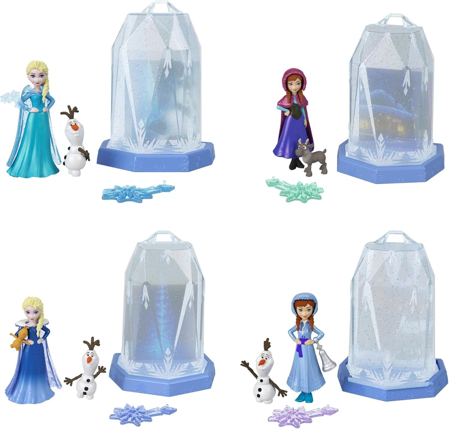 Mattel Disney Frozen Ice Reveal Muñeco Squishy Ice Gel y 6 Sorpresas, incluyendo figura de Friends y accesorios (los muñecos pueden variar) HRN77 Naty Shop Dolls