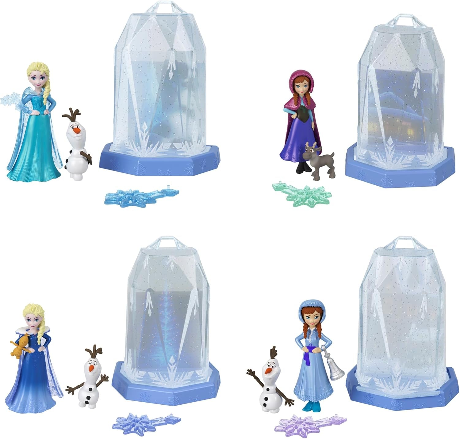Mattel Disney Frozen Ice Reveal Muñeco Squishy Ice Gel y 6 Sorpresas, incluyendo figura de Friends y accesorios (los muñecos pueden variar) HRN77 Naty Shop Dolls