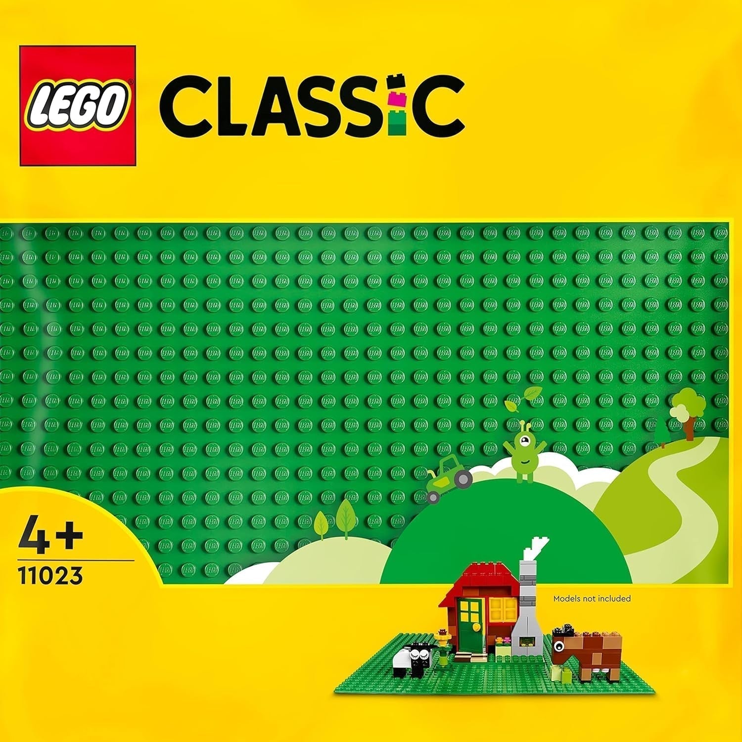LEGO 11023 Placa de construcción clásica verde, placa base cuadrada con huecos de 32X32 como base para construir y otros sets LEGO Juegos de construcción Besuche den LEGO-Store Single