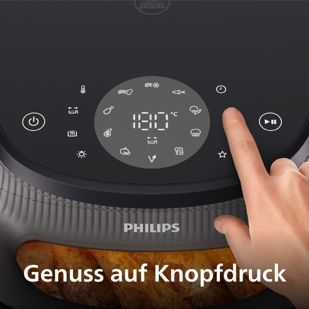 Philips Airfryer 3000 Series 6,2L, Ventana de cocción, 16 funciones de cocción en 1, Tecnología Rapidair plus, Eliminación de grasas, Aplicación de recetas Electrodomésticos Homeid Naty Shop