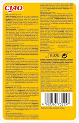 INABA Ciao Caldo Comida húmeda para gatos 88% humedad y vitamina E, sopa premium para gatos con pollo 40g (pack de 12), carne 100% natural, sin cereales, sin azúcar