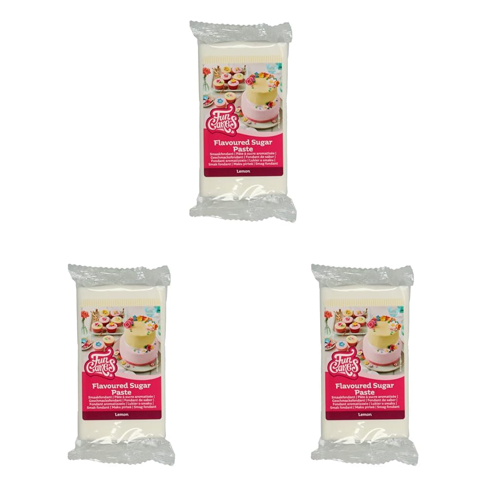 Fondant Funcakes Sabor Merengue: Fácil de usar, liso, flexible, suave y maleable, perfecto para decorar tartas, kosher y sin gluten. 1 kilogramo