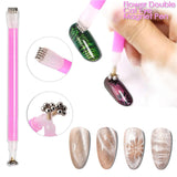14 piezas Nail Art Werkzeug Magnetstift DIY Magic 3D Magnet Stick Set Verwendung Mit Cat Eye Gel Pulver Oder Nagelack - Magnetic Stift Katze Eye Pen para un efecto mágico ideal para el cabello