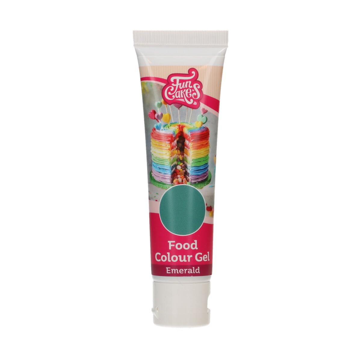 Funcakes Food Color Gel Esmeralda: Colorante alimentario altamente concentrado para masa, nata, fondant y mazapán. Fácil dosificación. Una sola gota para crear colores vibrantes. Halal. 30 gramos.