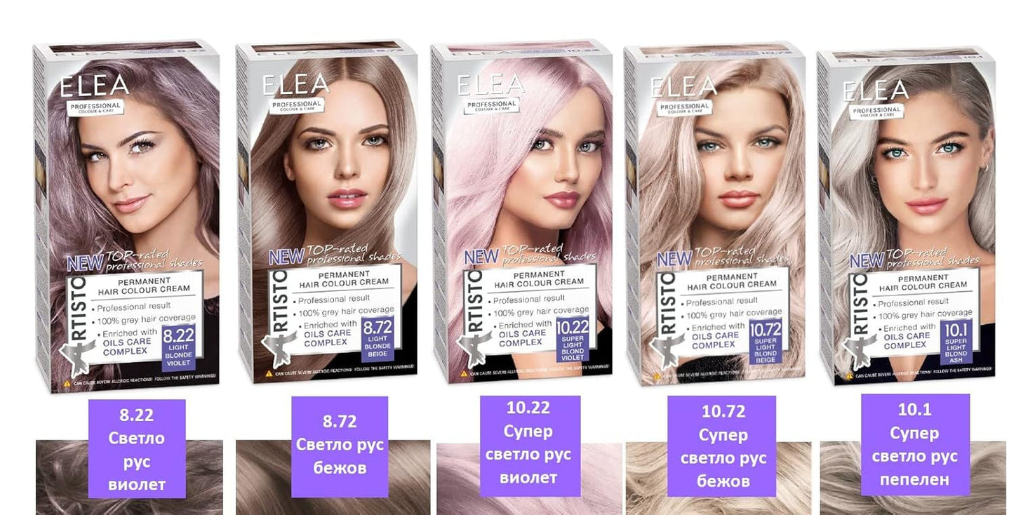 Color & Care coloración permanente 120ml, resultado profesional, cubriente de canas, enriquecido con complejos de cuidado en aceite-Coloración de larga duración (10.1 Rubio super claro ceniza) Tinte para el cabello Naty Shop