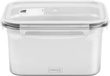 Lurch 240895 Fiambrera Caja de Seguridad/Almacenamiento de Acero Inoxidable de Alta Calidad con Tapa de plástico Libre de BPA 2000 ml Cajas de Almacenamiento de Alimentos Transparentes Naty Shop 2000 ml