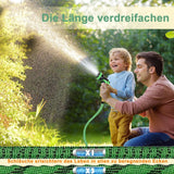 Manguera De Jardín Extensible De 45 M, Manguera De Agua Flexible Retráctil Automática, 10 Patrones De Rociado, TPE 2500D, Conectores De Metal, Para Jardines Extra Grandes, Agricultura, Limpieza