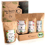 ORIGEENS Bio Café Probierset 1kg | Premium Bio Arábica Kaffee Ganze Bohnen Set 4x250g | Rostung tradicional | Kaffee Geschenkset