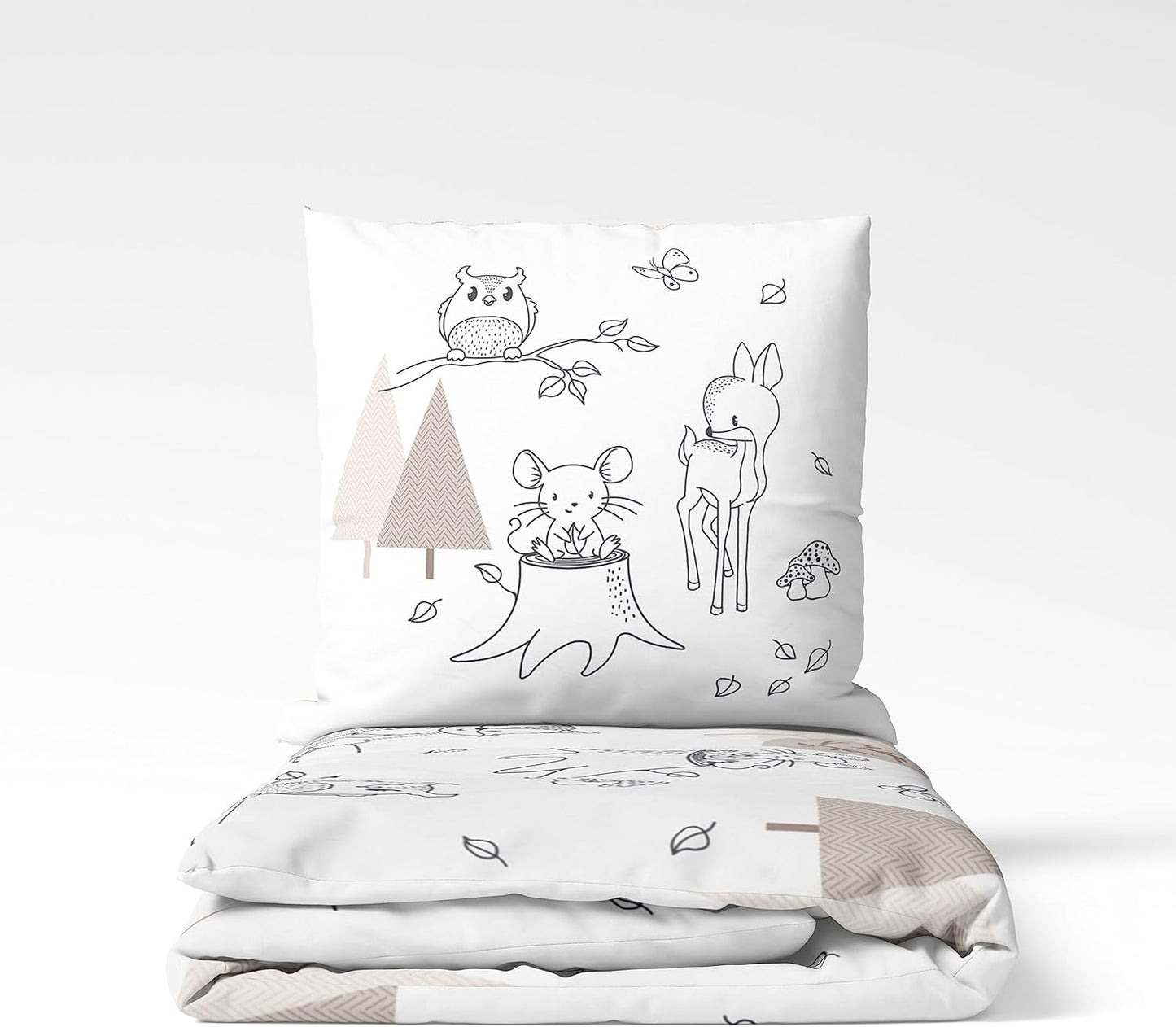 Ropa de cama infantil, zorro, búho y animales del bosque, 100% algodón Ropa de cama - infantil Naty Shop