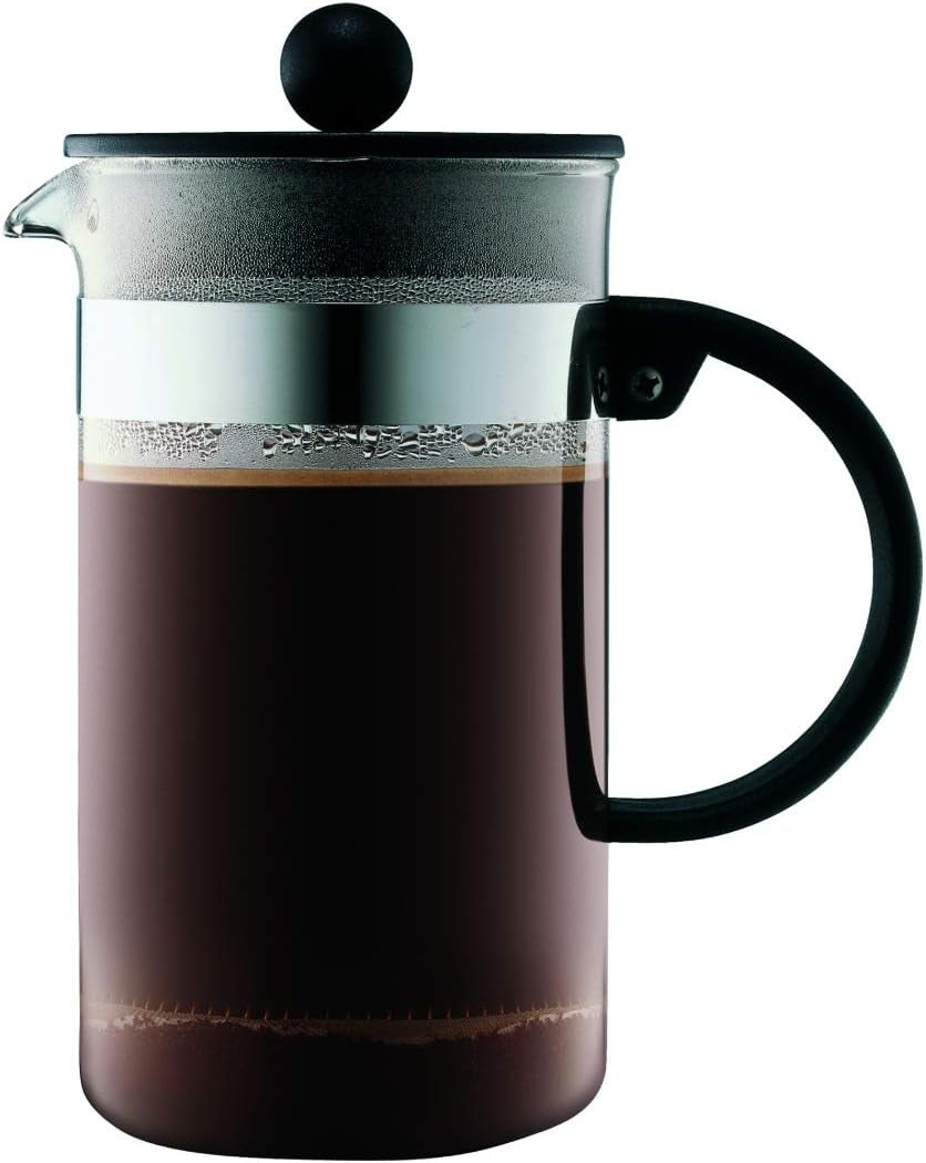 Cafetera Bodum 1582-01 bistroNOUVEAU (sistema French Press, apta para lavavajillas), 1,5 litros, negra