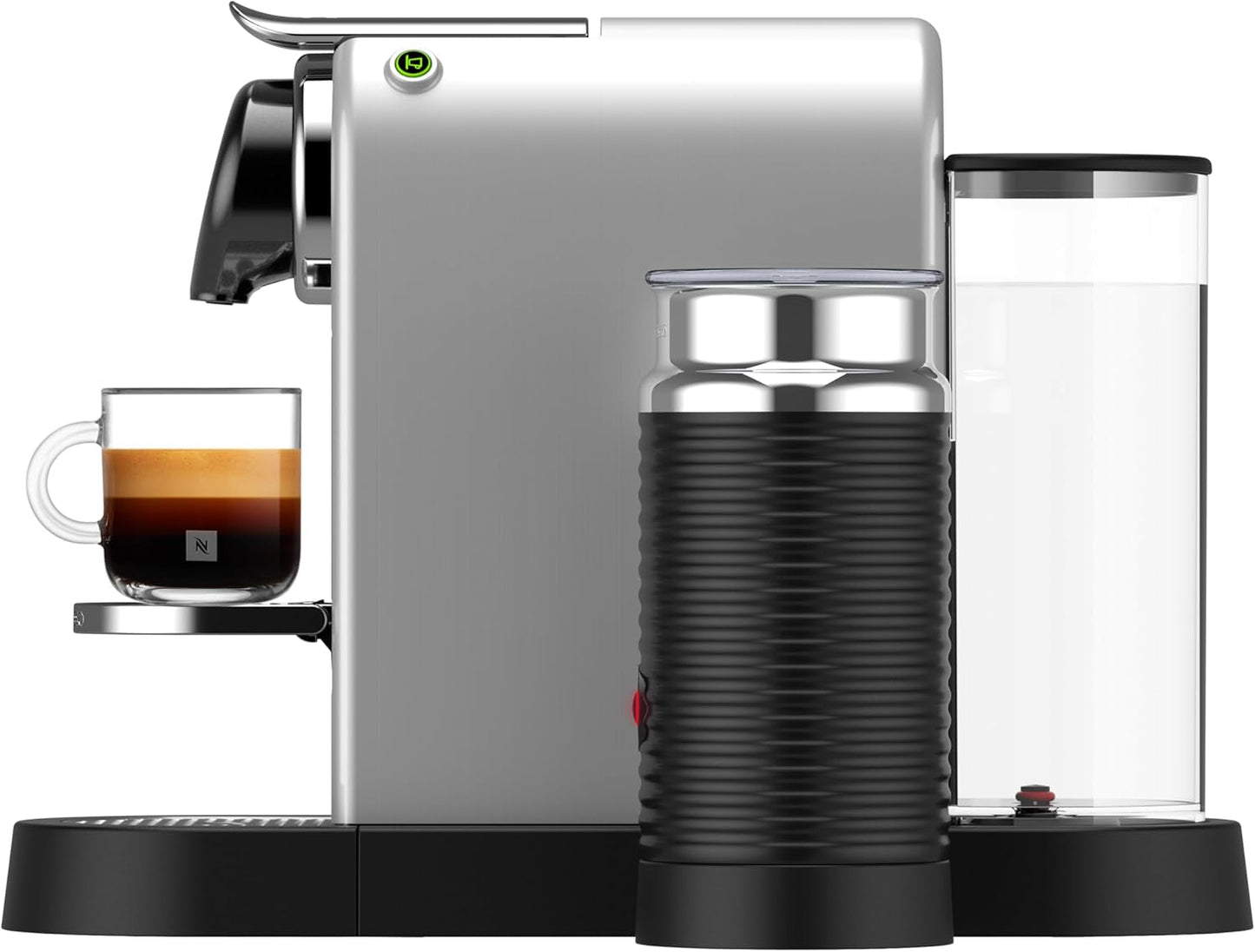 Cafetera espresso con cápsulas Nespresso XN761B Citiz&Milk | Modo de espera automático | 1260 vatios | Capacidad del depósito de agua: 1 l | Presión de la bomba: 19 bares | Plata