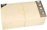 Servilletas, 3 capas pliegue 1/4 33 Cm X 33 Cm Crema Para cada fiesta y celebración. Cantidad: 250 piezas