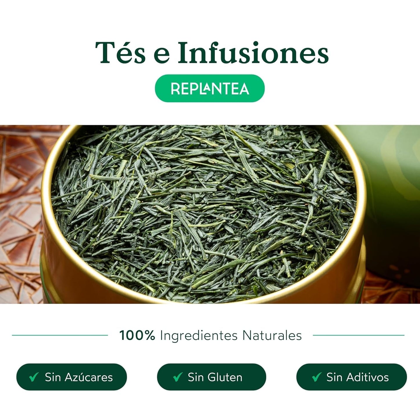 Té verde japonés Gyokuro orgánico (100 g) | Té premium a granel | Sabor umami refinado y dulzura delicada | REPLANTAR