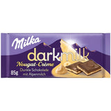 Milka Black Milk – Chocolate negro alpino con leche y relleno cremoso de turrón – 85g (paquete de 5)