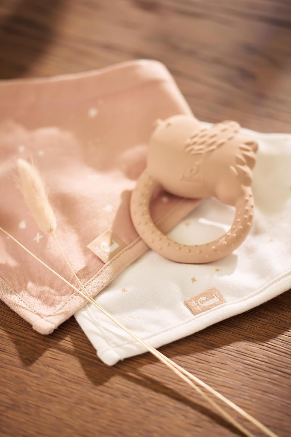 Jollein Mordedor de caucho natural para bebé - Hermosos pájaros - Mordedor para bebé - Ayuda para la dentición - Inofensivo y libre de BPA - Juguete para bebé