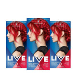 Tinte para el cabello rojo ultra brillante o pastel Live, paquete de 3, color semipermanente que dura hasta 15 lavados - 092 Pillar Box Red Naty Shop Pillar Box tinte para el cabello rojo, paquete de 3 (paquete de 1)